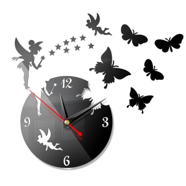 Butterfly Design Analogue Wall Clock With Light - Image 5