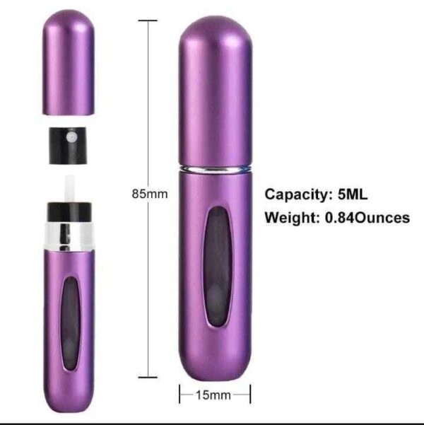 Refillable Portable Mini Perfume Atomizer Bottle, 5ml - Pack Of 3 - Image 2