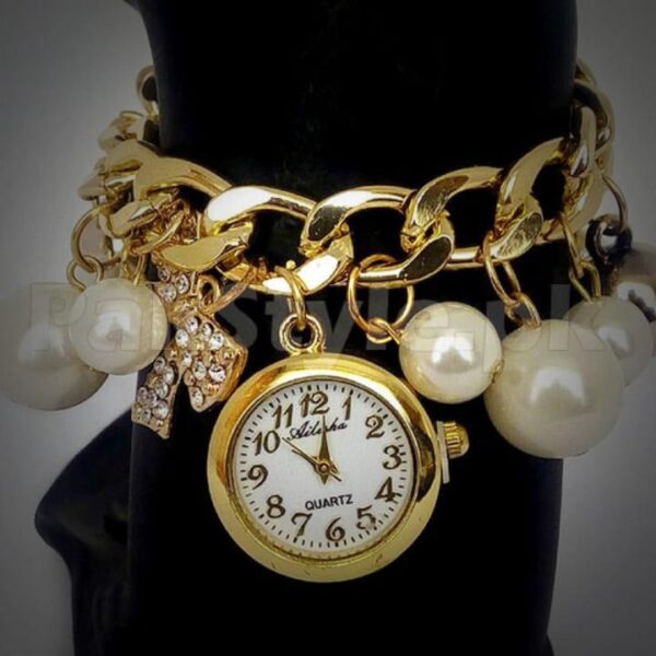 Fancy Pearl Bracelet Watch - Image 4