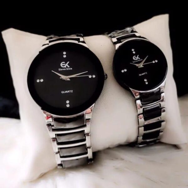 Stylish Unisex Couple Watches - Set of 2 with Quartz Movement - Image 3