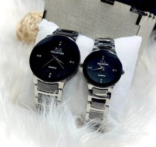 Stylish Unisex Couple Watches - Set of 2 with Quartz Movement